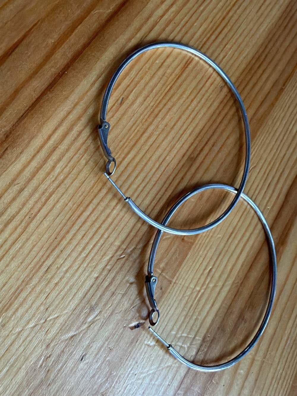 Silver Hoop Earrings - Classic Women's Jewelry - Picture 2 of 6
